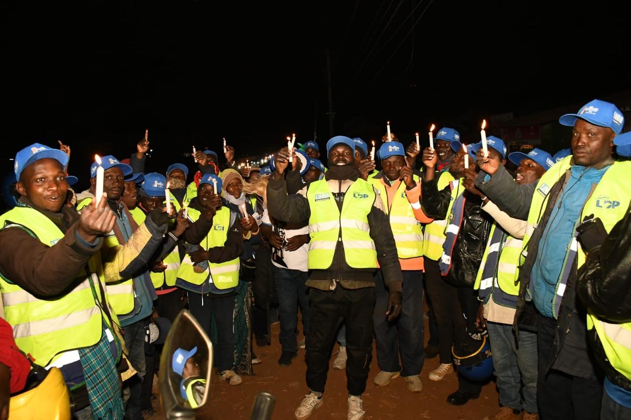 Candle lighting for the late Hon. Raila Amolo Odinga at Kangemi brdge